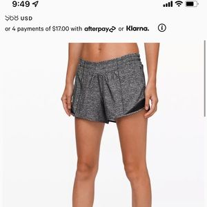 Lululemon hotty hot shorts size 4 tall